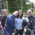 Posing for a photo outside Oblivion's drop-hole, A Trip to Alton Towers, Staffordshire - 19th June 2004