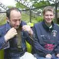 DH tries to cover up, A Trip to Alton Towers, Staffordshire - 19th June 2004