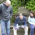 Gov, DH and Clare do a spot of map reading, A Trip to Alton Towers, Staffordshire - 19th June 2004