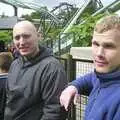 Gov and Mikey-P near the queue for Air, A Trip to Alton Towers, Staffordshire - 19th June 2004