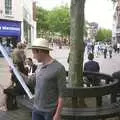 DH with a map. And a hat, Longview at the Waterfront, and a Trip to the Shops, Norwich, Norfolk - 27th June 2004