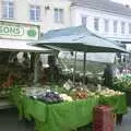 A fruit and veg stall on Diss market, Longview play Revolution Records, Diss, Norfolk - 2nd July 2004