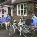 Pip, Apple, Jen and Sarah, The BSCC Annual Sponsored Bike Ride, The Cottage, Thorpe St. Andrew, Norwich  - 18th July 2004