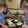 It's time for lunch - Bill is a bit damp, The BSCC Annual Sponsored Bike Ride, The Cottage, Thorpe St. Andrew, Norwich  - 18th July 2004