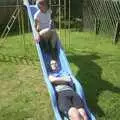 Suey and Bill are a bit big for the slide, A BSCC Splinter Group Camping Trip, Shottisham, Suffolk - 13th August 2004