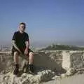 Nosher sits on a wall, A Postcard From Athens: A Day Trip to the Olympics, Greece - 19th August 2004