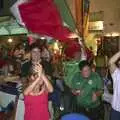 Flag waving, A Postcard From Athens: A Day Trip to the Olympics, Greece - 19th August 2004