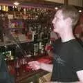 Andy - the sensible one - hands the yard back, Paul's Stag Night, Brome, Scole and Bressingham - Friday 20th August 2004