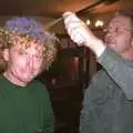 Wavy gets the hair treatment, Paul's Stag Night, Brome, Scole and Bressingham - Friday 20th August 2004
