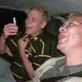 Bill and Marc in the car, Paul's Stag Night, Brome, Scole and Bressingham - Friday 20th August 2004