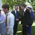 The Boy Phil shakes his dad's hand, Claire and Paul's Wedding and The BBs, Thrandeston and Brome, Suffolk - 4th September 2004