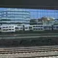 Nosher's train reflected in a building, Sydney, New South Wales, Australia - 10th October 2004