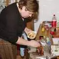 Sis applies sugar and mustard to the ham, A Day with Sis, Matt and the Old Man, Saxmundham, Suffolk - 28th December 2004