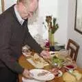 The old man gets some of the finished ham, A Day with Sis, Matt and the Old Man, Saxmundham, Suffolk - 28th December 2004