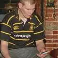 Bill's on the phone, New Year's Eve at The Swan Inn, Brome, Suffolk - 31st December 2004