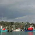 Grey clouds over the river, A Walk Around Lymington, and Luke Leaves Qualcomm Cambridge - 13th March 2005