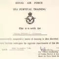 Grandad's sea survival training certificate, 1964, Grandad's RAF Days - Miscellaneous Dates