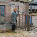 Wavy in the yard, Wavy and the Milking Room, Dairy Farm, Thrandeston, Suffolk - 28th March 2005