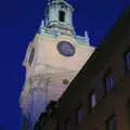 The clock tower, lit up at night, A Postcard From Stockholm: A Working Trip to Sweden - 24th April 2005