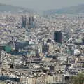 View over Barcelona with La Sagrada Família, Montjuïc and Sant Feliu de Guíxols, Barcelona, Catalunya - 30th April 2005