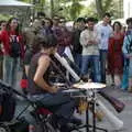 Didgeridoo players on Las Ramblas, Montjuïc and Sant Feliu de Guíxols, Barcelona, Catalunya - 30th April 2005