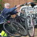 Colin hauls some bikes out of his pickup, The BSCC Weekend Trip to Rutland Water, Empingham, Rutland - 14th May 2005