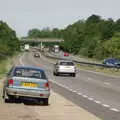 Vehicle 'A' by the A14 at Saxham, The BBs do a Wedding Gig at Syleham, Suffolk - 25th June 2005