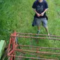 The Boy Phil as seen from the combine cab, A Combine Harvester and the Pig Roast, Thrandeston, Suffolk - 26th June 2005