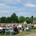 Thrandeston Little Green, A Combine Harvester and the Pig Roast, Thrandeston, Suffolk - 26th June 2005