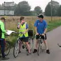 There's a stop to check we're going the right way, The BSCC Charity Bike Ride, Walberswick, Suffolk - 9th July 2005