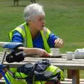 Spammy has a cup of tea, The BSCC Charity Bike Ride, Walberswick, Suffolk - 9th July 2005