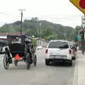 A horse and buggy trots down the road, Route 78: A Drive Around the San Diego Mountains, California, US - 9th August 2005