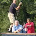 There's a look of concentration on Nick's face, Qualcomm goes Punting on the Cam, Grantchester Meadows, Cambridge - 18th August 2005