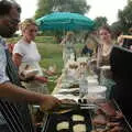 Isobel scopes out the burgers, Qualcomm goes Punting on the Cam, Grantchester Meadows, Cambridge - 18th August 2005