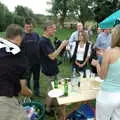 Tim with Peggy Johnson, Qualcomm goes Punting on the Cam, Grantchester Meadows, Cambridge - 18th August 2005