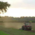 A tractor trundles around near Pakenham , Brome Village VE/VJ Celebrations, The Village Hall, Brome, Suffolk  - 4th September 2005