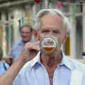 Alfie slurps a pint, Brome Village VE/VJ Celebrations, The Village Hall, Brome, Suffolk  - 4th September 2005