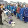 There's a Water-Aid choir performing on the beach, Sally and Paul's Wedding on the Pier, Southwold, Suffolk - 3rd September 2005
