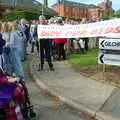 A big banner is unfurled, Save Hartismere: a Hospital Closure Protest, Eye, Suffolk - 17th September 2005