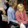 A girl looks up, Save Hartismere: a Hospital Closure Protest, Eye, Suffolk - 17th September 2005