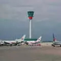 A bunch of heavies under Heathrow control tower, San Diego Four, California, US - 22nd September 2005