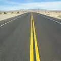 Vanishing-point road, California Desert: El Centro, Imperial Valley, California, US - 24th September 2005