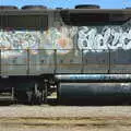 Graffiti tags on a locomotive, California Desert: El Centro, Imperial Valley, California, US - 24th September 2005