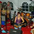 The band gets all percussive, Jo and Steph's Party, Burston, Norfolk - 30th September 2005