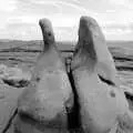 A curious pair of wind-carved uprights, The Pennine Way: Lost on Kinder Scout, Derbyshire - 9th October 2005