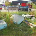An abandonned bed and a heap of rubbish. Nice., Disused Cambridge Railway, Milton Road, Cambridge - 28th October 2005