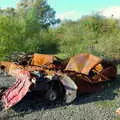 A couple of burnt-out cars, Disused Cambridge Railway, Milton Road, Cambridge - 28th October 2005