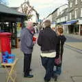 The poppy seller on Mere Street, Burnt-out Recycling Bins and Fireworks from a Distance, Diss, Norfolk - 4th November 2005