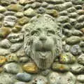 An interesting gargoyle in a flint wall , Mother, Mike and the Stiffkey Light Shop, Cley and Holkham - 6th November 2005