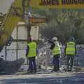 Back at Padley's demolition., The Destruction of Padley's, and Alex Hill at the Barrel, Diss and Banham - 12th November 2005